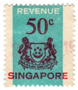 (I.B) Singapore Revenue : Duty Stamp 50c