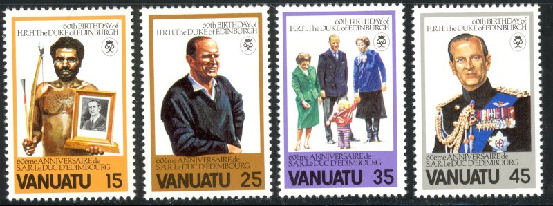 VANUATU 1981 PRINCE PHILIP Birthday Set Sc 304-307 MNH