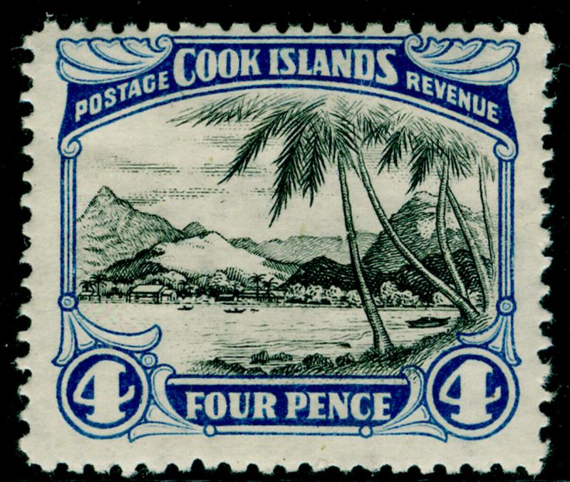 COOK ISLAND Sg141, 4d black and blue, LH MINT.