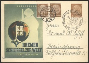 Germany 1938 Bremen Key to the World GS Postal Stationary 103602