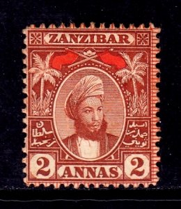 Zanzibar - Scott #40 - MH - Significant paper adhesion/rev. - SCV $4.25