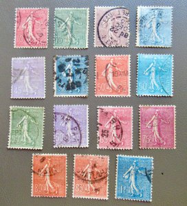 France 1903 Sower Stamps Set missing #142 & 150 Used CV $27+