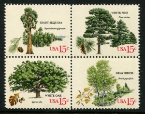 1767a US 15c Trees, MNH blk/4