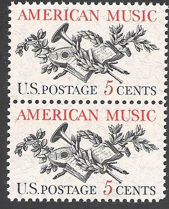 US #1252, American Music - Pair, MNH*