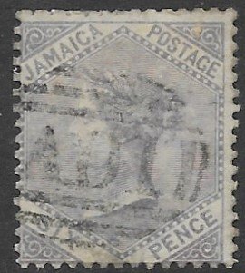 Jamaica  5  1866   6  pence  fine used