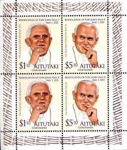 Australia Cook Islands POPE JOHN PAUL - from 3 Cook Islands (3 Sheets) cv$61.00