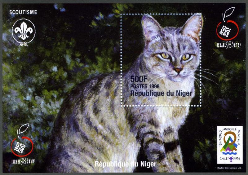 Niger 1998 Domestic Cat,Jamboree 1999 s/s Perforated mnh.