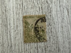 Cape of Good Hope #56 Used, 2 1/2p, Hope Seated, 2024 SCV $0.25