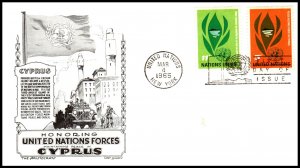 UN New York 139-140 Aristocrats Label FDC