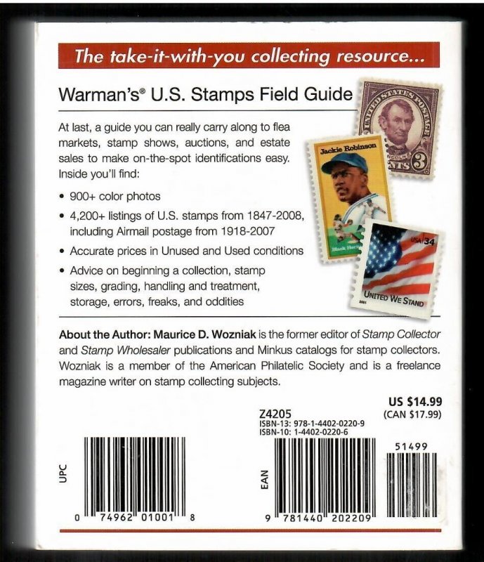 Warman’s U.S. Stamps Pocket Field Guide - 2009 by Maurice D. Wozniak 