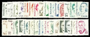 Scott 1844-1869 1c-50c Great Americans Issue 30 Diff. Mint VF NH w/Tag Varieties