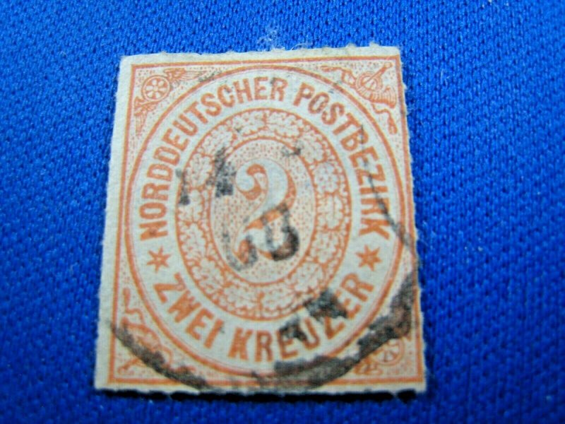 GERMAN STATES STAMPS - 1868 N. GERMAN FEDERATION - SCOTT # 8   USED 