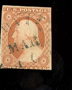US # 10, 1851-56 Regular Issue, Used