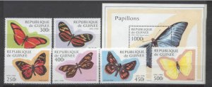 Guinea 1424-30 MNH Butterflies SCV10.70