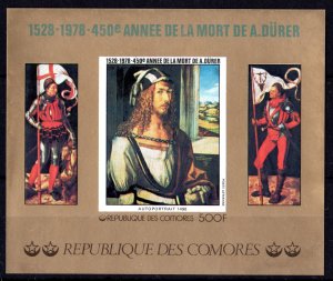 Comoro Islands 1978 Mi#Bl.165 ALBRECHT DURER 450th.ANNIVERSARY S/S IMPERFORATED