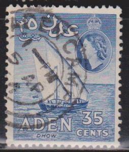 ADEN Scott # 52 Used - QEII & Dhow Under Sail