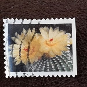 US Scott # 5359; used (55c) Cactus flowers from 2019; VF centering; off paper