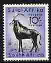 South Africa 1954 Sable Antelope 10s (from def set) unmou...