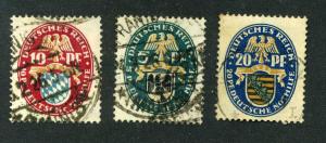 Germany B12-4 1925 Semi - Postal Set - Used - CV $17.30