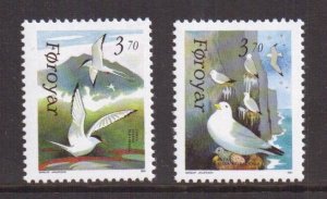 Faroe Islands   # 224-225  MNH  1991 birds