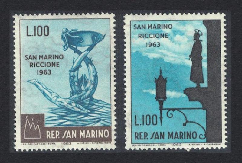 San Marino San Marino-Riccione Stamp Fair 2v SG#719-720