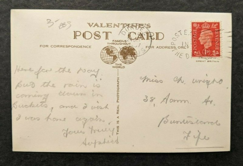 Vintage Albert Square Dundee Scotland Real Picture Postcard RPPC Cover