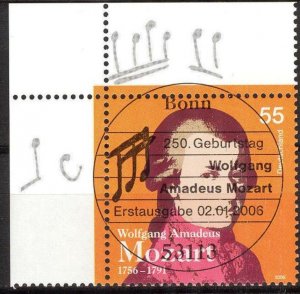 Germany 2006 Composer Wolfgang Amadeus Mozart Mi. 2512 Used / CTO