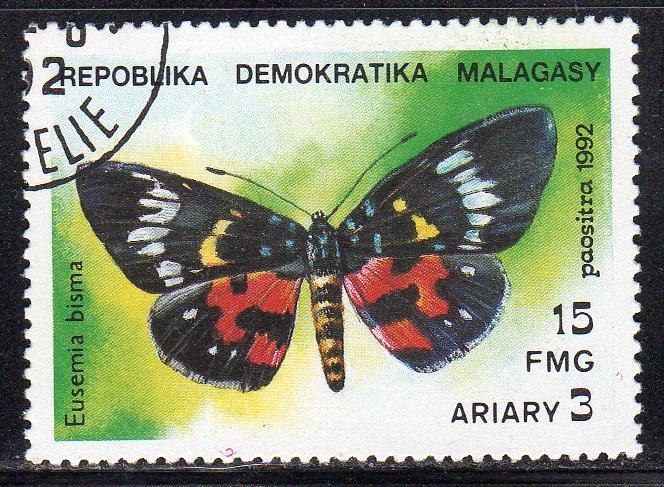 Malagasy Republic 1080 - CTO-NH - Eusemia bisma (Butterfly)