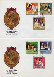 Guinea-Bissau 1978 Sc#391/391E CORONATION 25th.Anniv.Set (6) FDC