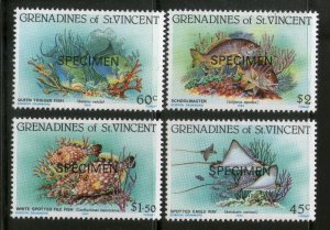 St. Vincent Grenadines 1984 Fishes Marine Life SPECIMEN Sc 399-402 MNH # 3419