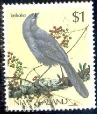 Native Bird, Kokako, New Zealand stamp SC#768 used