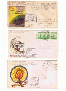 25 Used WWII  used patriotic covers  1942-1944