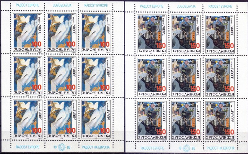 Yugoslavia. 1986. KLB 2194-95. Europe. MNH.