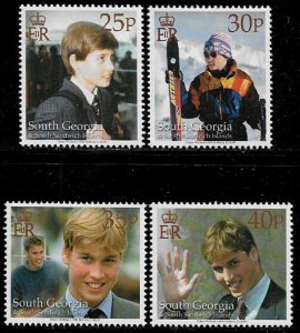 South Georgia #257-60 MNH Set - Prince William's 18th Birthday