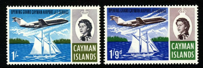 CAYMAN ISLANDS QE II 1966 Opening of Jet Service Set SG 203 & SG 204 MINT