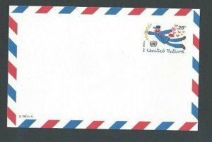 United Nations UXC12 Airmail Postal Card Mint