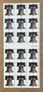 Scott 4437 LIBERTY BELL ATM Booklet Pane of 18 US Forever Stamps MNH 2009