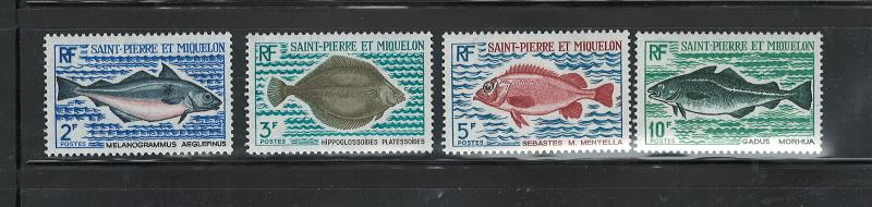 ST. PIERRE & MIQUELON 1972 MARINE FAUNA #419 - 422 MH $31.75