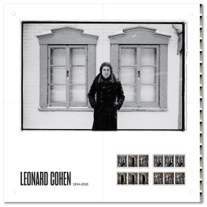 LEONARD COHEN = Block of 4 strips cut from UNCUT Press Sheet Canada 2019