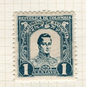 COLOMBIA; ANTIOQUIA 1899 classic Mint hinged Portrait 1c. value