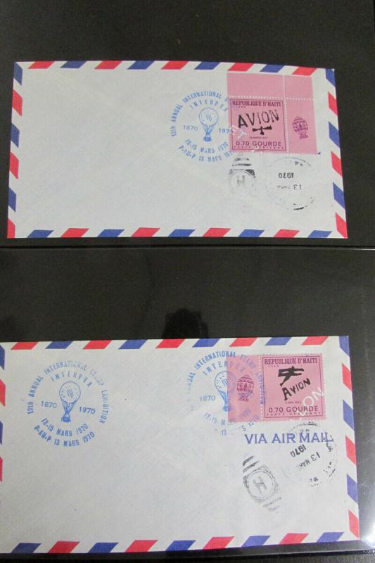 Haiti 1970 Cover Lot Consisting of 20 Balloon Covers Scarce