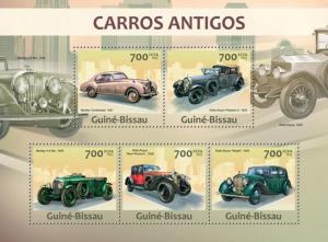 Vintage Cars Autos Motor Vehicles Transport Guinea-Bissau MNH stamp set