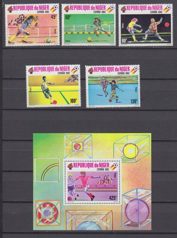 Z4099, 1980 NIGER mnh set + s/s #521-6 sports