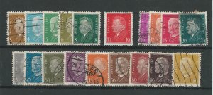 Germany Postage Stamp, #366-384 Used (371 Mint) Set, 1928-32, DKZ