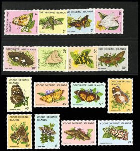 Cocos Island Stamps # 87-102 MNH VF Butterflies Scott Value $20.00