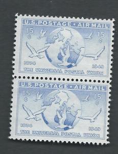 Scott # C43   UNUSED  OG HINGED  PAIR