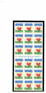 US  2813a - Love Sunrise 29c - Conv Booklet of 18 - MNH - 1994 - B222-4