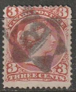 Canada #25 with Fancy Cancel, Oshawa L263  (~2148)