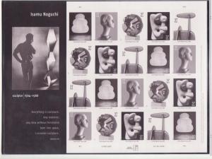 3857-61 3861a Isamu Noguchi 37c 2004 MNH Sheet P11