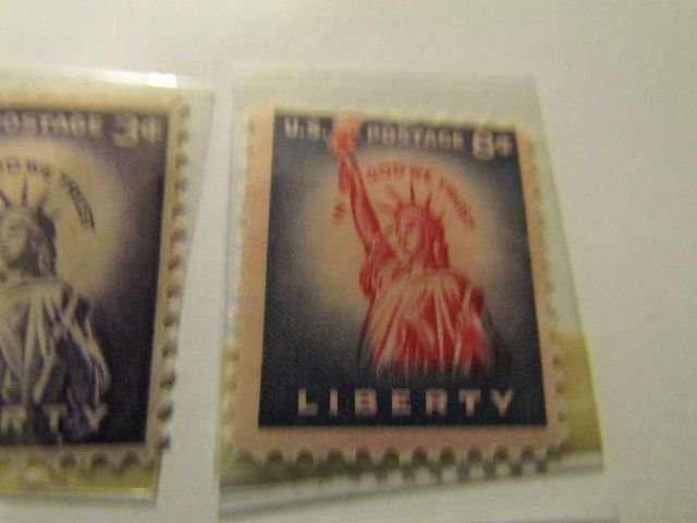 US STAMP SCOTT #1035,1041,1042,1044 STATUE OF LIBERTY MNH OG SET, 1954-56,
